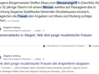 Messerstecherin von drei muslimischen Frauen überwältigt.